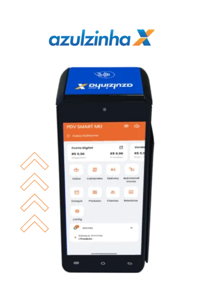 Maquininha Azulzinha (Caixa) com PDV Smart instalado