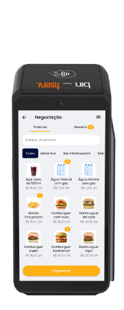 Maquininha Bin (Fiserv) compatível com PDV Mobi