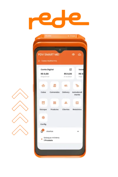Maquininha Rede com PDV Smart instalado