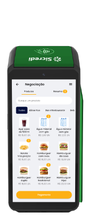 Maquininha Sicredi compatível com PDV Mobi