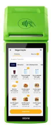 Maquininha Stone compatível com PDV Mobi