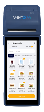 Maquininha Vero compatível com PDV Mobi