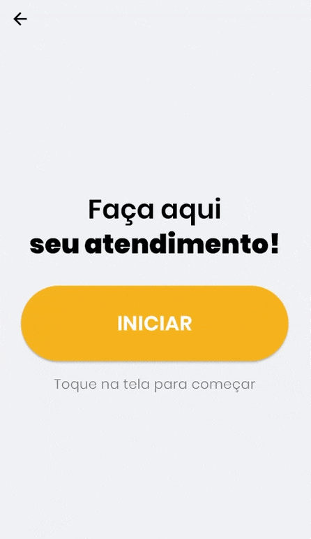 Autoatendimento em dispositivo com tela vertical