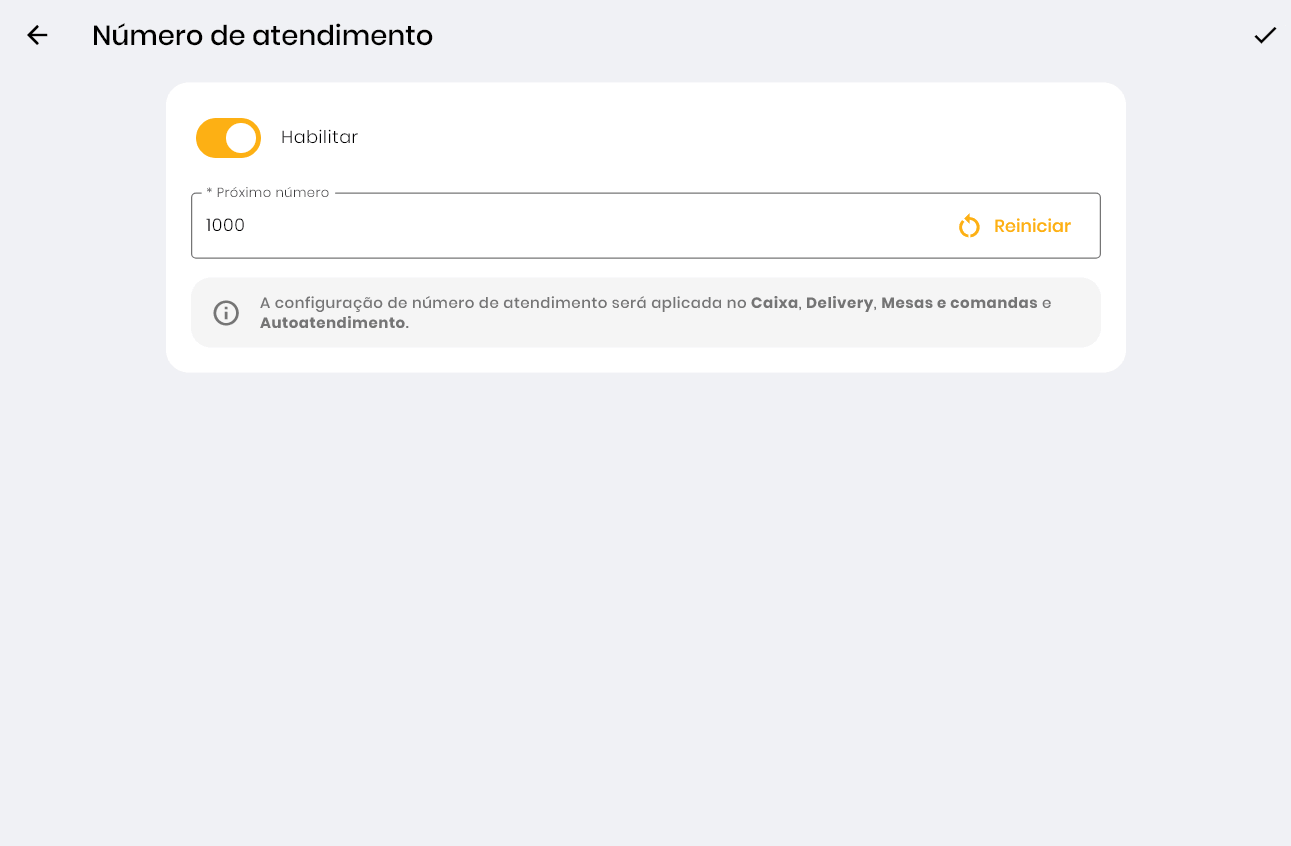 Configuração do número de atendimento do Autoatendimento