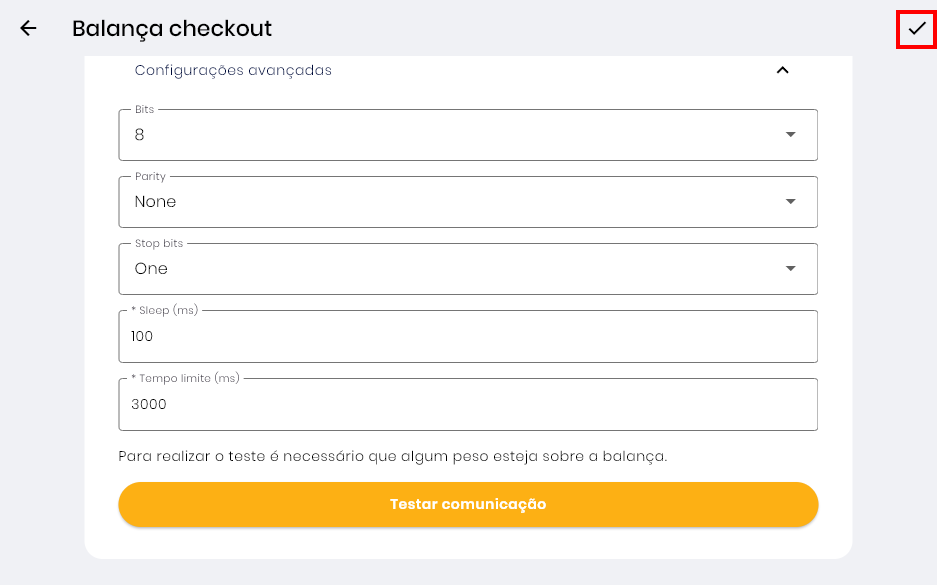 Salvar configuração